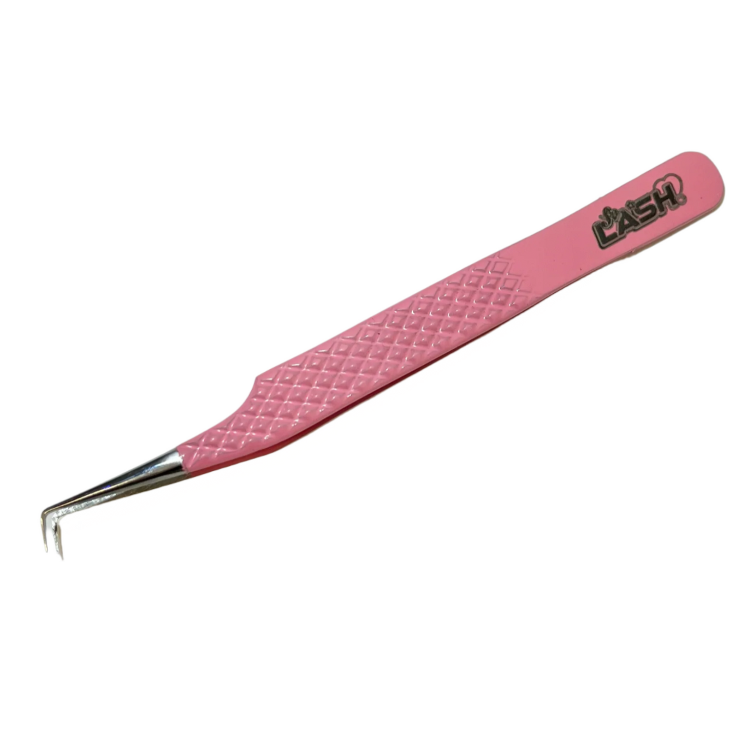 Pink & Silver 90* Angled tweezers